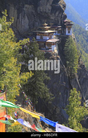 Le nid du tigre, le monastère de Taktsang, au Bhoutan Banque D'Images