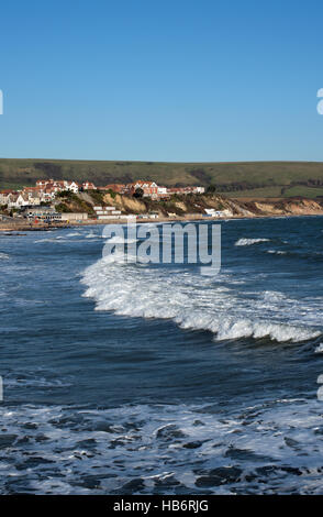 Front de Swanage - fin novembre. Banque D'Images