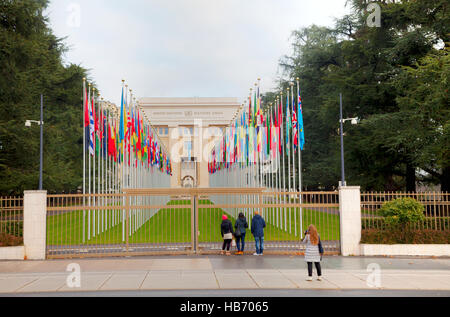 Palais des Nations Unies à Genève Banque D'Images