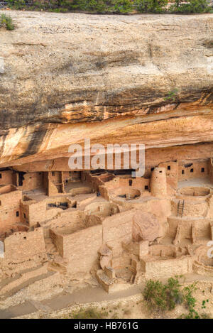 Ruines Anasazi, Cliff Palace, Mesa Verde National Park, site du patrimoine mondial de l'UNESCO, 600 A.D. - 1 300 A.D., Colorado, USA Banque D'Images