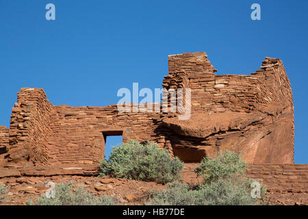 Wupatki Pueblo, peuplé d'environ 1 100 à 1 250 AD AD, Wupatki National Monument, Arizona, USA Banque D'Images