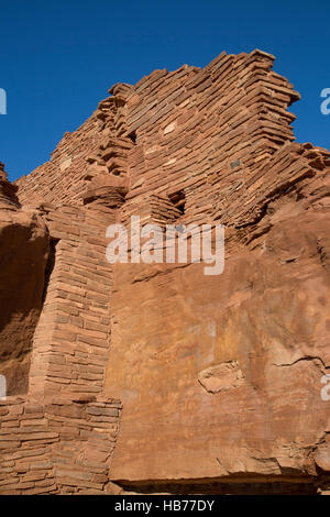 Wupatki Pueblo, peuplé d'environ 1 100 à 1 250 AD AD, Wupatki National Monument, Arizona, USA Banque D'Images