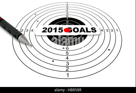 objectifs pour 2015 Banque D'Images