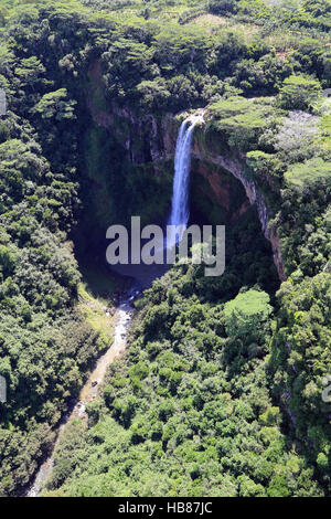 Cascade de Chamarel à l'Ile Maurice, Cascade de Chamarel Banque D'Images