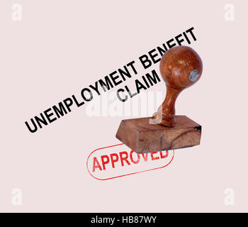 Demande de prestations de chômage approuvé Banque D'Images