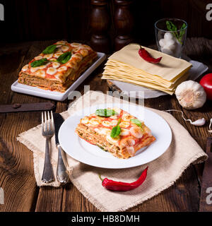 Lasagnes Banque D'Images