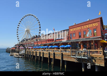 L'atterrissage sur Pier 57 mineurs, Seattle, Washington, USA Banque D'Images