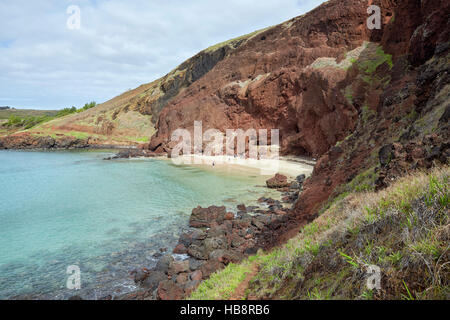 Plage Ovahe, île de Pâques Banque D'Images