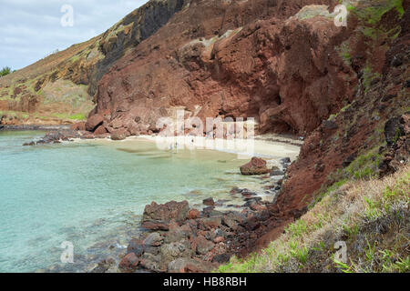 Plage Ovahe, île de Pâques (Isla de Pascua) (Rapa nui), Chili Banque D'Images