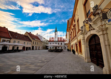 L'architecture baroque de Varazdin, centre ville Banque D'Images