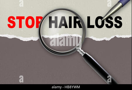 ARRÊTER LA PERTE DE CHEVEUX Banque D'Images