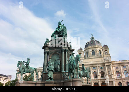 Musée d'Histoire Naturelle et Maria Theresien Platz. Banque D'Images