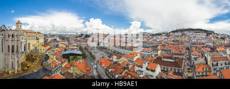 Vue panoramique sur le centre de Lisbonne, Portugal Banque D'Images