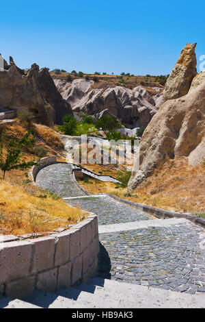 Cité troglodytique en Cappadoce Turquie Banque D'Images