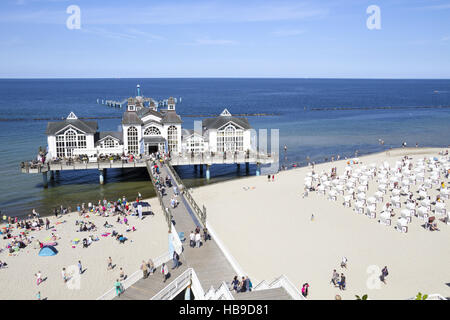 Jetée de Sellin à Rügen Banque D'Images