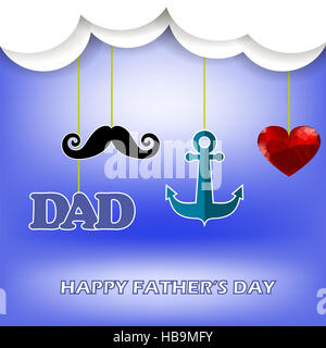 Super Papa de l'affiche. Heureux Pères Jours Banque D'Images