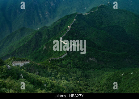Jiankou Great Wall, Xizhazi, village du comté de Huairou, Beijing, Chine Banque D'Images