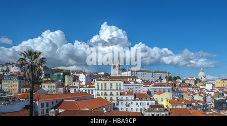 Vue panoramique sur le centre de Lisbonne, Portugal Banque D'Images