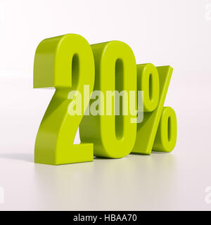 Signe de pourcentage, 20  % Banque D'Images