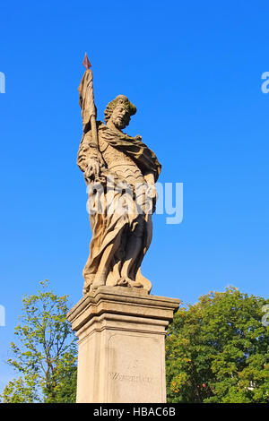 Dans Brücktorbrücke der Figur Glatz, Schlesien - Statue de Saint John's Bridge, la plupart Sw.Jana, Klodzko (Glatz), Silésie, Pologne Banque D'Images