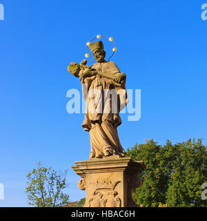 Dans Brücktorbrücke der Figur Glatz, Schlesien - Statue de Saint John's Bridge, la plupart Sw.Jana, Klodzko (Glatz), Silésie, Pologne Banque D'Images