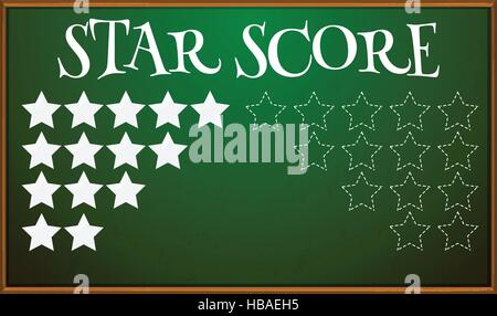 Score sur tableau noir illustration Stars Illustration de Vecteur