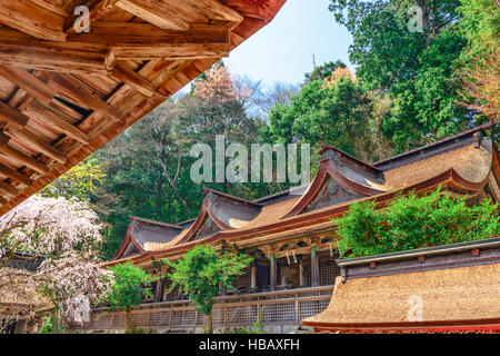 Temple complexe dans Yoshinoyama, Nara, Japon. Banque D'Images