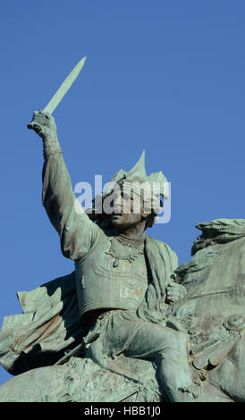 Statue équestre de Vercingétorix Place de Jaude Clermont-Ferrand Puy-de-Dôme Auvergne Massif-Central France Banque D'Images