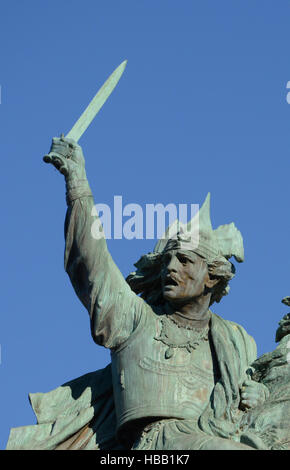 Statue équestre de Vercingétorix Place de Jaude Clermont-Ferrand Puy-de-Dôme Auvergne Massif-Central France Banque D'Images