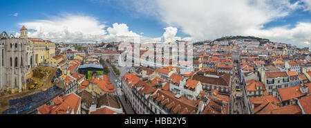 Vue panoramique sur le centre de Lisbonne, Portugal Banque D'Images