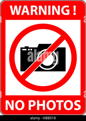 Aucune photographie, photo interdite symbole. Banque D'Images