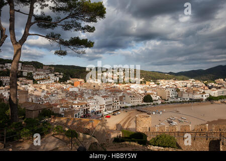 Ville de Tossa de Mar sur la Costa Brava en Catalogne, Espagne Banque D'Images