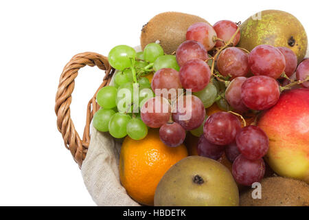 Les raisins, poires et autres fruits Banque D'Images