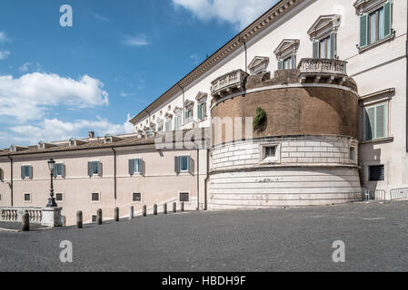 Rome, Italie - 18 août 2016 : palais du Quirinal. c'est un bâtiment historique de Rome, résidence officielle du président de la République italienne. Banque D'Images