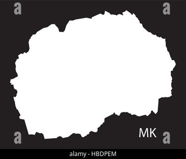 Macédoine Site noir blanc Illustration de Vecteur