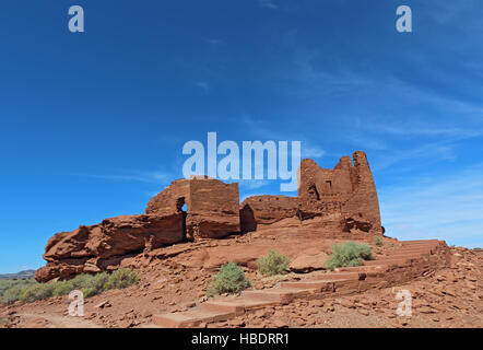 Ruines de Wukoki pueblo de Wupatki National Monument au nord de Flagstaff, Arizona Banque D'Images