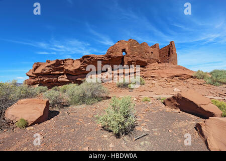 Ruines de Wukoki pueblo de Wupatki National Monument au nord de Flagstaff, Arizona Banque D'Images