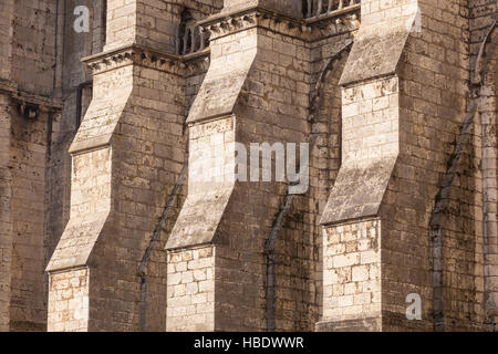 Détail de l'arcs-boutants de la cathédrale de Chartres. Banque D'Images