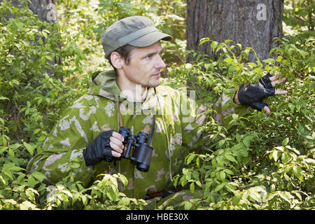 L'observateur dans les bois Banque D'Images