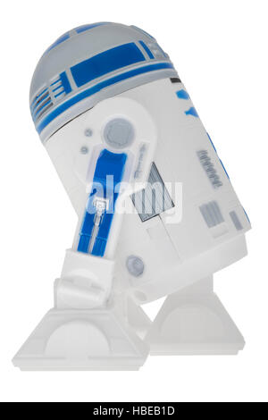 R2-D2 sur fond blanc Banque D'Images