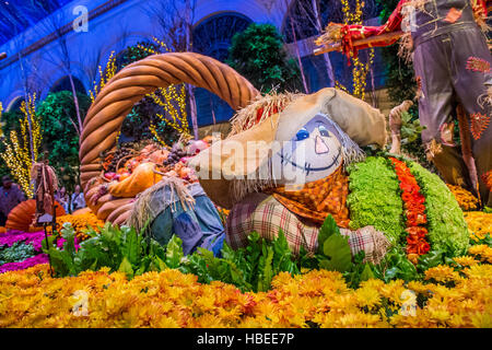 Saison d'automne en véranda de l'hôtel Bellagio & Botanical Gardens à Las Vegas. Banque D'Images