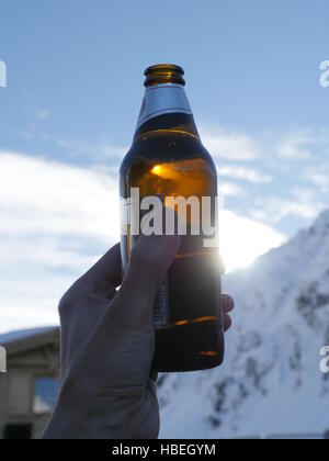 APRES ski bière Banque D'Images