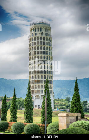 HDR, la Tour de Pise , la Tour de Pise, la Thaïlande. Banque D'Images