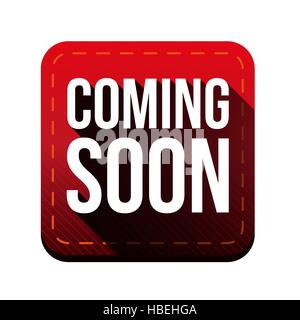 Bientôt rouge bouton Illustration de Vecteur