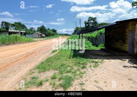 Route de la jungle dans la jungle à Maldonado Pérou Banque D'Images