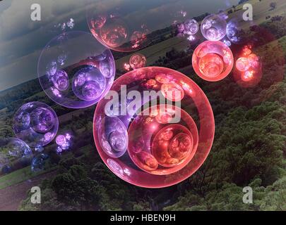 Image fractale : paysage fantastique Banque D'Images