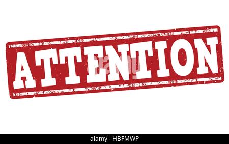 Attention grunge tampons sur fond blanc, vector illustration Illustration de Vecteur