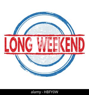 Long week-end grunge tampons sur fond blanc, vector illustration Illustration de Vecteur