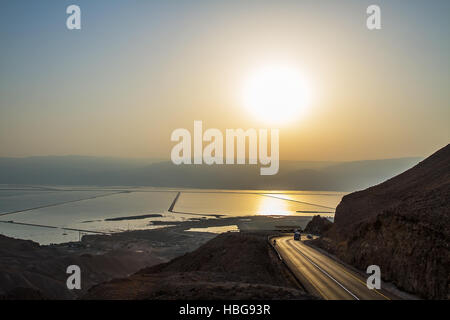 Belle côte de la Mer Morte . Banque D'Images