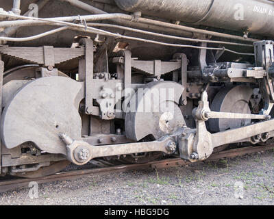 Chasse-neige Rotary des roues motrices, Cumbres & Scenic Railroad toltèque, Chama, Nouveau Mexique. Banque D'Images